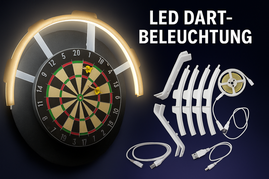 Dartscheiben Beleuchtung 180° – Perfekte Ausleuchtung für dein Dartboard